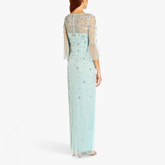 Adrianna Papell Light Blue Embellished Dress - Picture 2 of 7